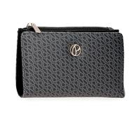 Pepe Jeans Megan Geldbörse mit Kartenfach, Schwarz, 17 x 10 x 2 cm, Kunstleder, Schwarz, Talla única, Brieftasche mit Kartenhalter