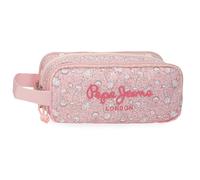 Pepe Jeans MIA Estuche Triple Pink Claro 22x10x9 cm Polyester von Joumma Bags