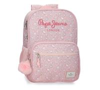 Pepe Jeans MIA Schulrucksack mit zwei Fächern, anpassbar an Hellrosa, 30 x 40 x 13 cm, Polyester 15.6L von Joumma Bags