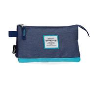 Pepe Jeans Molly Dreifaches Federmäppchen Blau 22x12x5 cms Polyester