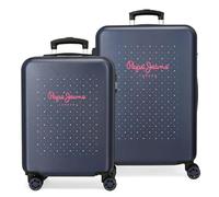 Pepe Jeans Molly Kofferset Mehrfarbig 55/68 cms Hartschalen ABS Kombinationsschloss 104L 4 Doppelräder Handgepäck