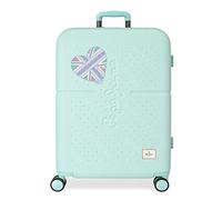 Pepe Jeans Nerea Mittelblauer Koffer 48 x 70 x 28 cm starres ABS integrierter TSA-Verschluss 79 l 3,22 kg 4 Doppelrollen