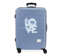 Pepe Jeans Noni Denim Koffer mittelgroß, blau, 46 x 65 x 25 cm, starr, 3 kg, TSA-ABS-Verschluss, 3 kg, 70 LExtensible by Joumma Bags, blau, Talla única, Mittelgroßer Koffer