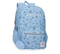 Pepe Jeans Olivia Rucksack mit zwei Fächern, anpassbar an das Auto 10.5 ", hellblau, 32 x 44 x 22 cm, Polyester 30.98L von Joumma Bags