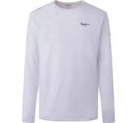 Pepe Jeans Langarmshirt Original Basic 2 – Herren, Slim Fit, 95% Baumwolle/5% Elasthan – L Weiß
