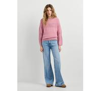 Strickpullover PEPE JEANS "ALAYA", Damen, Gr. S, powder rose pink, Strick, Obermaterial: 100% Baumwolle, unifarben, hüftbedeckend, Rundhals, Rippstrickbündchen, Pullover Strickpullover, im Strukturmix