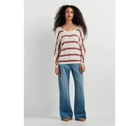 Strickpullover PEPE JEANS "ALBERTA", Damen, Gr. S, schwarz blush pink, Strick, Obermaterial: 100% Baumwolle, gestreift, lässig geschnitten hüftbedeckend, Rundhals, Rippstrickbündchen, Pullover Strickp