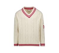 Pepe Jeans Pullover Herren Comfort Fit V-Ausschnitt Baumwolle weiß, XL