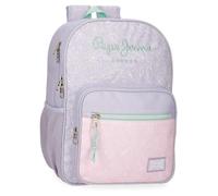 Pepe Jeans Renata Schulrucksack, Violett, 30 x 40 x 12 cm, Polyester, 14,4 l von Joumma Bags, dunkelviolett, Talla única, Schulrucksack