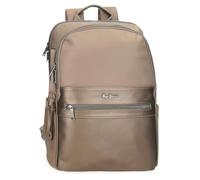 Pepe Jeans Ruby lässiger Rucksack aus Polyester und Kunstlederdetails, breite und verstellbare Träger, die sich anpassen, Fronttasche von Joumma Bags, Rubinrot, Eine Größe passt allen, PC-Rucksack