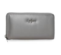Pepe Jeans Ruby Geldbörse mit Kartenfach, grau, 19,5 x 10 x 2 cm, Polyester und PU by Joumma Bags, grau, Talla única, Brieftasche mit Kartenfächern
