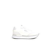 Pepe Jeans Rusper Shine weiße Lederturnschuhe