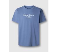 Pepe Jeans Regular Fit T-Shirt aus reiner Baumwolle Modell 'EGGO' in Marine, Größe L