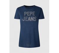 Pepe Jeans Niko Damen T-Shirt blau/rosa - XS
