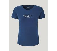 Pepe Jeans New Virginia Slim Damen T-Shirt marineblau/weiß - S