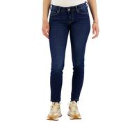 Skinny-fit-Jeans PEPE JEANS "SOHO", Damen, Gr. 30, Länge 32, blau (h45 schwarz used worn), Denim/Jeans, Obermaterial: 84% Baumwolle, 14% Polyester, 2% Elasthan, skinny fit lang, Jeans, im 5-Pocket-Sti