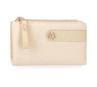 Pepe Jeans Sprig Casual Damenrucksack, Handtasche, Geldbörsen und Geldbörsen, RFID-System, Kunstleder von Joumma Bags, Beige, Talla única, Kartenetui