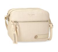 Pepe Jeans Sprig Umhängetasche mit Zwei Fächern, Beige, 24 x 16 x 9 cm, Kunstleder von Joumma Bags, Beige, Talla única, Umhängetasche mit Zwei Fächern