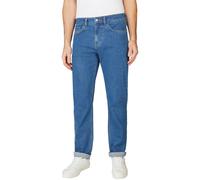 Straight-Jeans PEPE JEANS "STRAIGHT JEANS CASH", Herren, Gr. 33, Länge 32, medium enzyme, Denim/Jeans, Obermaterial: 99% Baumwolle, 1% Elasthan, casual, straight fit, Jeans, im 5-Pocket-Stil (75545747