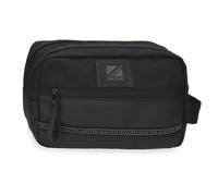 Pepe Jeans Stratford Kulturbeutel mit zwei Fächern, anpassbar, Schwarz, 26 x 16 x 12 cm, Polyester von Joumma Bags, Schwarz, Talla única, Kosmetiktasche mit zwei Fächern, anpassbar