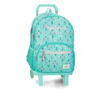 Pepe Jeans Sun Schulrucksack mit zwei Fächern und Trolley 10.5 "Zoll Türkisgrün 32x44x22 cm Polyester 30.98L von Joumma Bags