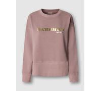 Sweatshirt PEPE JEANS "CINTIA", Damen, Gr. M, powder rose pink, Sweatware, Obermaterial: 85% Baumwolle, 15% Polyester, bedruckt, hüftbedeckend, Rundhals, Sweatshirts Sweatshirt, mit breitem Rippbündch