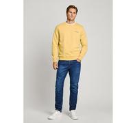 Pepe Jeans Sweatshirt mit Label-Stitching Modell 'DAMIAN' in Gelb, Größe M