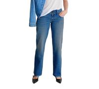 Straight-Jeans PEPE JEANS "VENUS", Damen, Gr. 30, Länge 32, blau (blau mid ad), Denim/Jeans, Obermaterial: 90% Baumwolle, 8% Polyester, 2% Elasthan, regular fit lang, Jeans Straight-Jeans, mit schmale