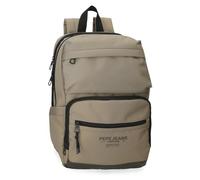 Pepe Jeans Waltford Lässiger Laptop-Rucksack 13.3 inch Beige 25x37x12 cm Polyester mit Kunstlederdetails 9.25L von Joumma Bags