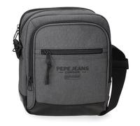 Pepe Jeans Waltford Umhängetasche groß, grau, 22 x 27 x 10 cm, Kunstleder und Polyester von Joumma Bags
