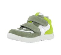 RICOSTA Jungen Low-Top Sneaker EMMO, Kinder Lauflernschuhe, Weite: MITTEL, lose Einlage, Klettstiefel, Booties, Weiss/Lime (820), 25 EU