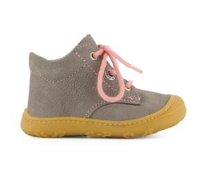 Pepino by Ricosta - Kid's Cory - Freizeitschuhe, Gr. 18 EU 18 - Wide, grau/rosa (Graphite/Rose)