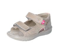 RICOSTA Mädchen Sandalen CLAAS, Kinder Lauflernschuhe, Weite: MITTEL, Klettverschluss, Freizeitschuhe, offene Schuhe, kies/Rose (650), 25 EU