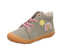 RICOSTA Mädchen Stiefel MECKI, Kinder Lauflernschuhe, Weite: MITTEL, lose Einlage, terracare, schnürstiefel, eukalyptus/Regenbogen (530), 23 EU