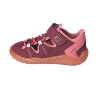 RICOSTA Mädchen Kletthalbschuhe Jeff, Kinder Halbschuhe, Weite: MITTEL, Barfuß-Schuh,vegan, Klettverschluss, Sneaker, Merlot/Rosewood (380), 27 EU