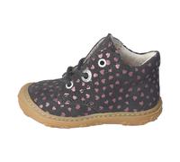 Lauflernschuh PEPINO BY RICOSTA "DOTS", Baby, Gr. 22, schwarz, Leder, Schuhe Lauflernschuh, Schnürschuh m. Weiten-Meßsystem, Leder, Größenschablone zum Download (50134441-22) schwarz