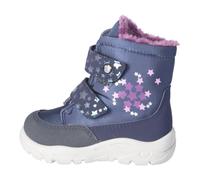 Winterstiefel PEPINO BY RICOSTA "Milena WMS: mittel", Kinder, Gr. 22, blau (navy, rosa), Lederimitat, Nylon, Textil, Schuhe, Babyschuh mit Warmfutter und Sympatex, Größenschablone zum Download (902920