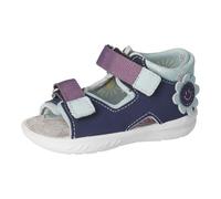 RICOSTA Mädchen Riemchensandalen Kittie, Kinder Lauflernschuhe, Weite: MITTEL, waschbar, Sandaletten, Sommersandalen, flach, Nautic/Ice (170), 24 EU