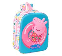 PEPPA PIG 3D Kindergartenrucksack, anpassbar an den Wagen, einfache Reinigung, ideal für Kinder verschiedener Altersgruppen, bequem und vielseitig, Qualität und Widerstandsfähigkeit, 22 x 10 x 27 cm