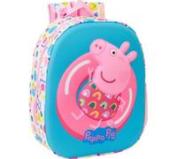 Peppa Pig 3D-Kinderrucksack - geprägter Schulrucksack für Jungen und Mädchen - Rucksack mit lustigem und originellem Design, bequem und sicher ⚫ KOSTE