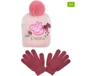 Peppa Pig 3tlg. Winteraccessoires-Set "Peppa Pig" in Rosa - Größe 54 cm | Kindermuetzen