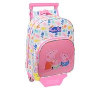 PEPPA PIG Baby PIG Kinderrucksack mit Trolley Safta 705, ideal für Kinder verschiedener Altersgruppen, bequem und vielseitig, Qualität und Widerstandsfähigkeit, 26 x 11 x 34 cm
