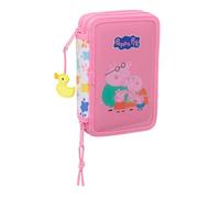 Peppa Pig Baby Pig Schulmäppchen für Kinder, Federmäppchen mit Farben, mit 29 nützlichen Utensilien, ideal für Kinder von 5 bis 14 Jahren, bequem und vielseitig, Qualität und Widerstandsfähigkeit