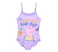 Peppa Pig Badeanzug | Peppa Wutz Mädchen Badesache, Geschenk, Baden, Sommer, Schwimmen, Gr. 98-116 (DE/NL/SE/PL, Numerisch, 98, Regular, Lila)
