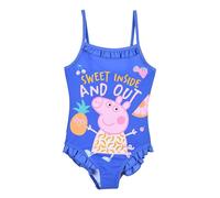 Peppa Pig Badeanzug | Peppa Wutz Mädchen Badesache, Geschenk, Baden, Sommer, Schwimmen, Gr. 98-116 (DE/NL/SE/PL, Numerisch, 110, Regular, Blau)