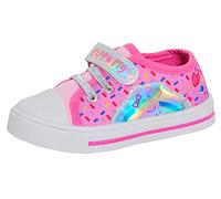 Peppa Pig Canvas-Pumps für Mädchen, Sneaker, einfach zu befestigen, Turnschuhe, Kleinkinderschuhe, Rosa Regenbogen, 22 EU