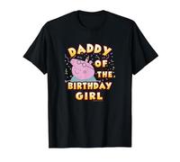 Peppa Pig Daddy of The Alles Gute zum Geburtstag Girl T-Shirt, Herren, Schwarz, M