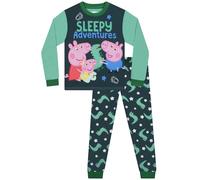 Peppa Pig George Pig Langarm-Schlafanzug für Jungen aus Polyester, bequemer Schlafanzug für Jungen 110