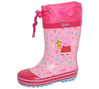 Peppa Pig Gummistiefel mit Schnürung, für Mädchen, rosa Gummistiefel, für Kinder, Gummistiefel, Regen, Schnee, Gummistiefel, rose, 27 EU