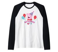 Peppa Pig Happy Birthday Girl Special Day Party Klassischer Spaß Raglan